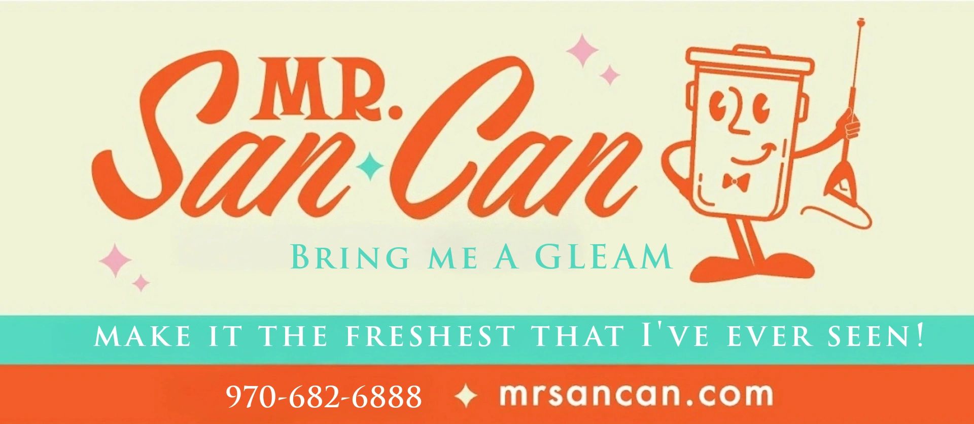Mr. San Can mascot — Bring Me a Gleam, Make It the Freshest That I've Ever Seen!